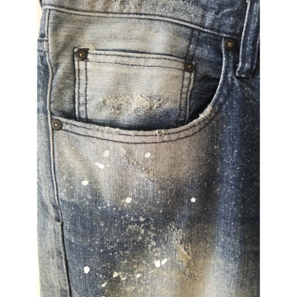 PRPS Demon Fit Button Fly Men's Jeans Purposely Distressed Denim Size 36x34 - Picture 10 of 12